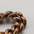 Antique British rolled gold double Albert chain with brass key fob
